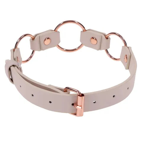 Sex & Mischief Peaches N CreaMe Ring Day Bondage Collar Peach Sportsheets