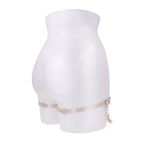 Sex & Mischief Peaches N CreaMe Pearl Garters With Pearls Set Of 2 Peach / Rose Goldd Sportsheets