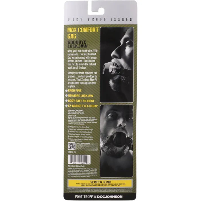 Doc Johnson Fort Troff Max Comfort Gag Mouth Restraint Black Doc Johnson