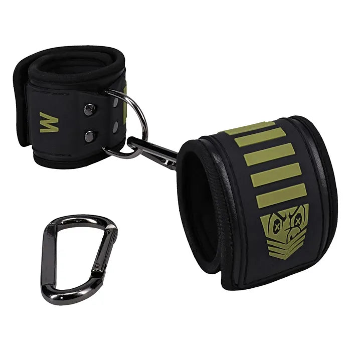 Doc Johnson Fort Troff Tactical Wrist Cuffs Black / Green Doc Johnson