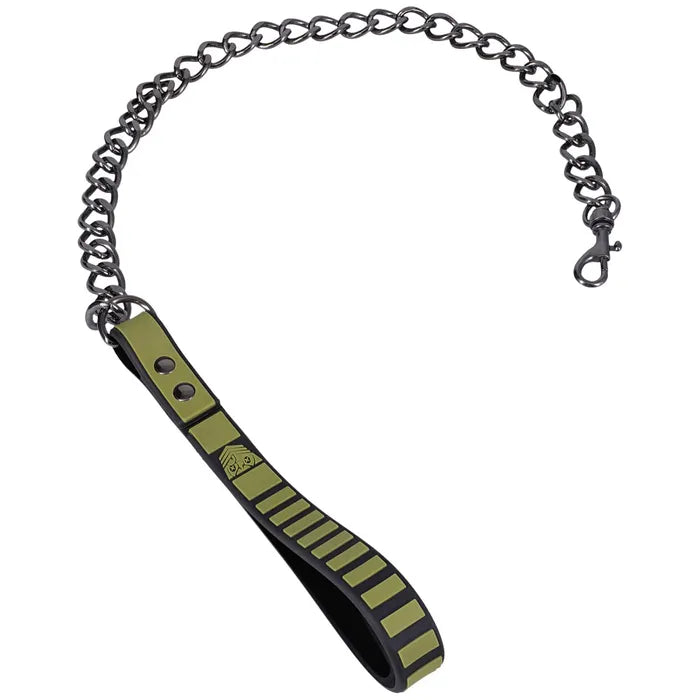 Doc Johnson Fort Troff Tactical Collar & Leash Restraint Black / Green Doc Johnson