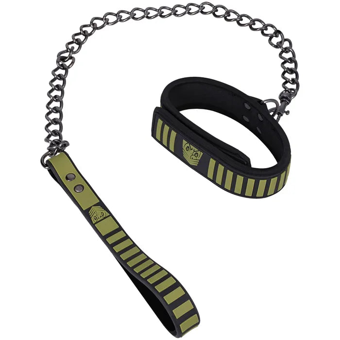 Doc Johnson Fort Troff Tactical Collar & Leash Restraint Black / Green