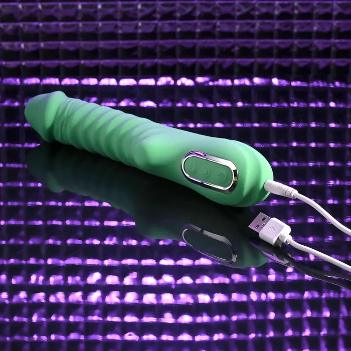 Evolved FULL THROTTLE USB Rechargeable Vibrator 24.1cm Mint Green Evolved