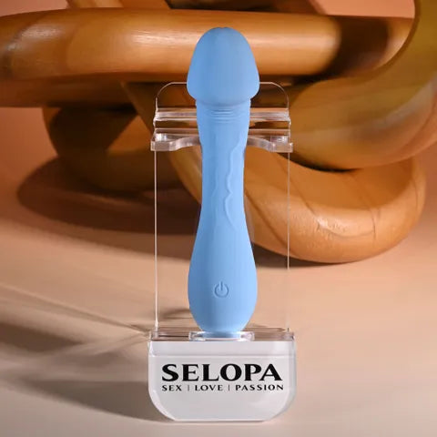 Selopa DAINTY DICK USB Rechargeable Mini Vibrator 11.9cm Baby Blue Selopa