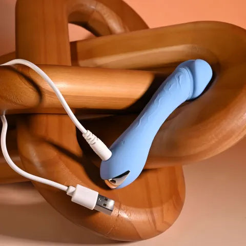 Selopa DAINTY DICK USB Rechargeable Mini Vibrator 11.9cm Baby Blue Selopa