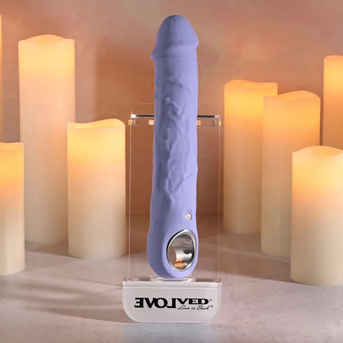 Evolved LARGE PURPLE FANTASY USB Rechargeable Vibrator 21.8cm Purple Evolved