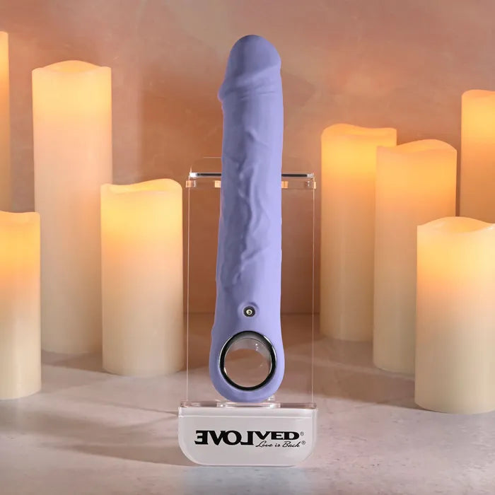 Evolved LARGE PURPLE FANTASY USB Rechargeable Vibrator 21.8cm Purple Evolved