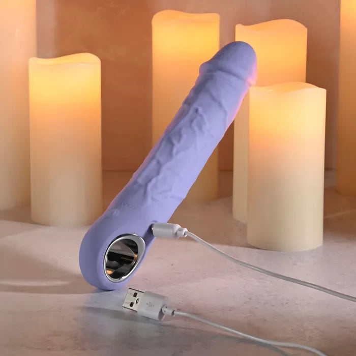 Evolved LARGE PURPLE FANTASY USB Rechargeable Vibrator 21.8cm Purple Evolved