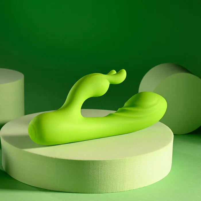 Evolved BRAT BUNNY USB Rechargeable Rabbit Vibrator 16.2cm Green Evolved