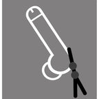 C1 Releasing Boneyard Cock Leash Double Adjustable Lasso Cock Ring Black C1 Releasing