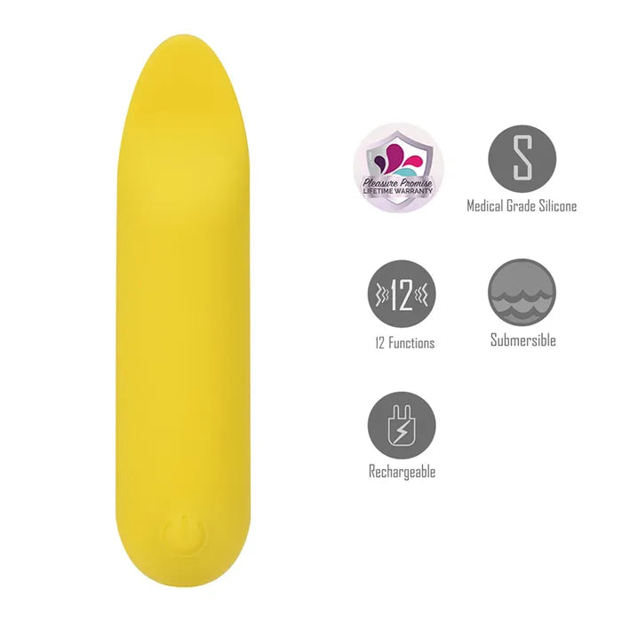Maia TAWNI USB Rechargeable Bullet with Flickering Tip Yellow 9 cm Maia Toys