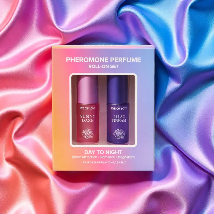 Eye Of Love Love In Bloom Pheromone Perfume Roll On Set Day To Night (Sunny Daze & Lilac Dream) For Women To Attract Men 10ml Eye Of Love