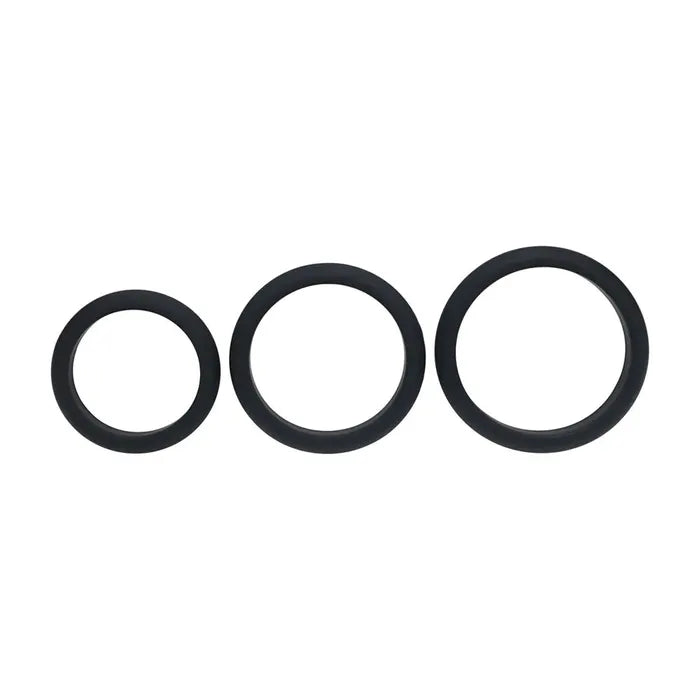 Shots Toys LEVELZ Wide O Silicone Cock Ring Set L / XL / 2X Set Of 3 Sizes Shots Toys