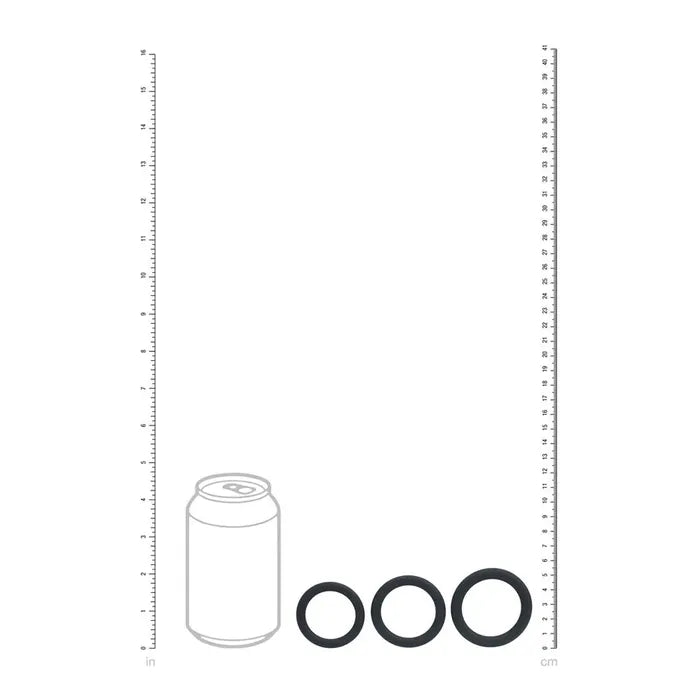 Shots Toys LEVELZ Classic Silicone Cock Ring Set L / XL / XXL Set Of 3 Sizes Shots Toys