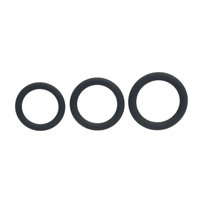 Shots Toys LEVELZ Classic Silicone Cock Ring Set L / XL / XXL Set Of 3 Sizes Shots Toys