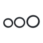 Shots Toys LEVELZ Wide O Silicone Cock Ring S / M / L Set Of 3 Sizes Black Shots Toys