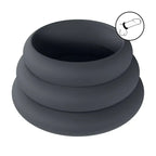Shots Toys LEVELZ Wide O Silicone Cock Ring S / M / L Set Of 3 Sizes Black Shots Toys