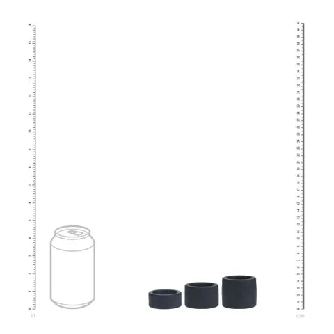 Shots Toys LEVELZ Liquid Silicone Ball Strap Set Of 3 Sizes Black Shots Toys