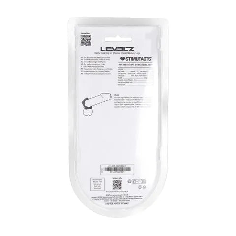 Shots Toys LEVELZ Beaded Silicone Cock Ring Set Of 3 Sizes Black Shots Toys