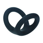 Shots Toys LEVELZ Double O Silicone Cock & Ball Ring Large Black Shots Toys