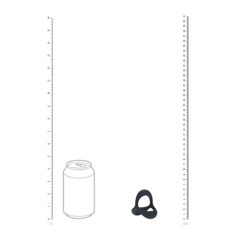 Shots Toys LEVELZ Tri O Ergo Silicone Cock & Ball Ring Black Shots Toys