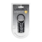 Shots Toys LEVELZ Silicone Cock Ring & Ribbed Sleeve Black Shots Toys