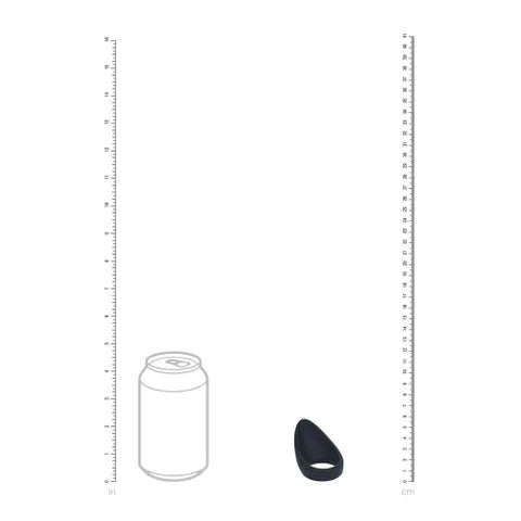 Shots Toys LEVELZ Teardrop Silicone Cock Ring Black Shots Toys