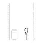 Shots Toys LEVELZ Wide Adjustable Silicone Lasso Cock Ring Black Shots Toys