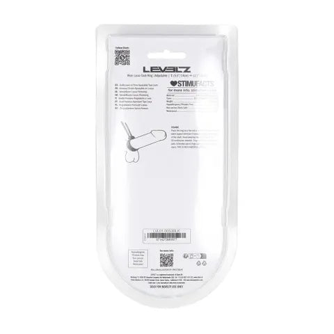 Shots Toys LEVELZ Wide Adjustable Silicone Lasso Cock Ring Black Shots Toys