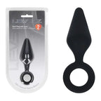 Shots Toys LEVELZ Silicone Anal Plug With Loop Black Shots Toys