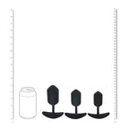 Shots Toys LEVELZ Silicone Weighted Anal Plug Training Set Of 3 Sizes Black Shots Toys
