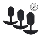 Shots Toys LEVELZ Silicone Weighted Anal Plug Training Set Of 3 Sizes Black Shots Toys