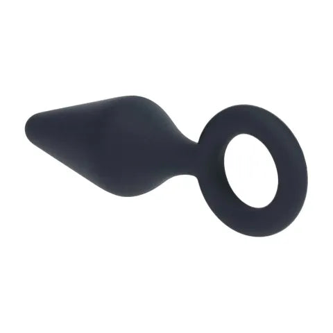 Shots Toys LEVELZ Silicone Anal Plug With Loop Black Shots Toys