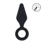 Shots Toys LEVELZ Silicone Anal Plug With Loop Black Shots Toys