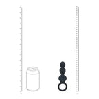 Shots Toys LEVELZ Beaded Silicone Anal Probe With Loop Black 15.3cm Shots Toys