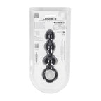 Shots Toys LEVELZ Beaded Silicone Anal Probe With Loop Black 15.3cm Shots Toys