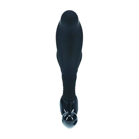 Shots Toys LEVELZ Rippled With Hard Loop Prostate Massager Black Shots Toys