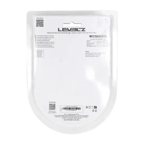 Shots Toys LEVELZ Rippled With Hard Loop Prostate Massager Black Shots Toys