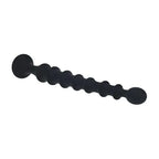 Shots Toys LEVELZ Ribbed Silicone Flared Anal Beads Black 26.7cm Shots Toys