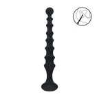 Shots Toys LEVELZ Ribbed Silicone Flared Anal Beads Black 26.7cm Shots Toys