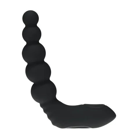 Shots Toys LEVELZ Rechargeable Beaded Heating + Vibrating Prostate Massager Black Shots Toys