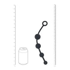 Shots Toys LEVELZ Curved Silicone Anal Beads Black 29.5cm Shots Toys