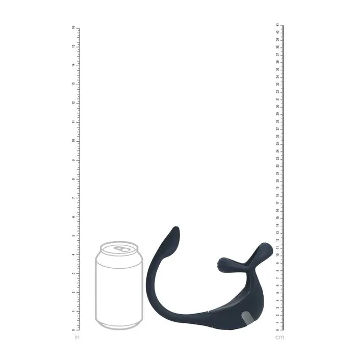 Shots Toys LEVELZ Remote Controlled Vibrating TriO Cock Ring With Prostate Stimulator Black Shots Toys