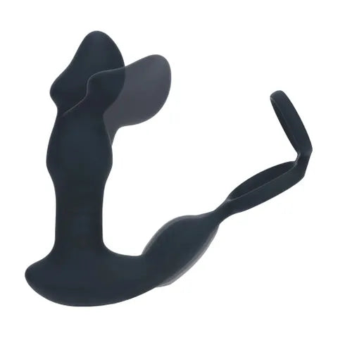 Shots Toys LEVELZ Remote Controlled Prostate Stimulator With Cock Ring Black Shots Toys