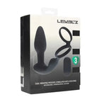 Shots Toys LEVELZ Dual Vibrating Prostate Stimulator With Cock Ring Black Shots Toys