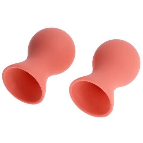 Sex & Mischief Peaches N CreaMe Silicone Nipple Suckers Set Of 2 Peach Sportsheets
