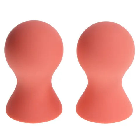 Sex & Mischief Peaches N CreaMe Silicone Nipple Suckers Set Of 2 Peach Sportsheets