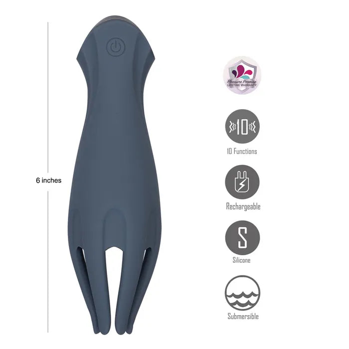 Maia LEO USB Rechargeable Penis Head Tickler Grey Maia Toys