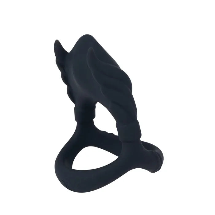 Maia ROCKY USB Rechargeable Vibrating Cock & Balls Ring Black Maia Toys