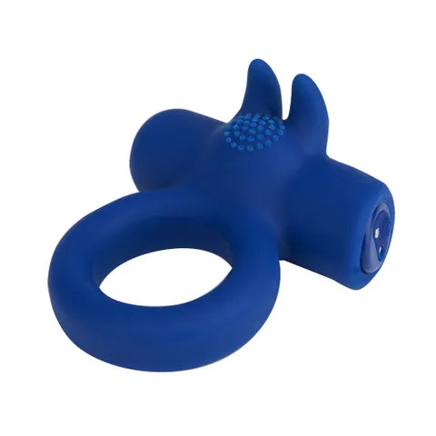 Maia HUXLEY USB Rechargeable Strong Vibrating Cock Ring Blue Maia Toys